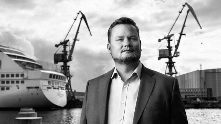 René Domke am Hafen