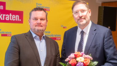 Landesvorsitzender René Domke und Prof. Dr. Jakob Schirmer